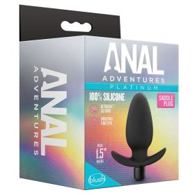 Anal Adventures Platinum Silicone Saddle Plug Black