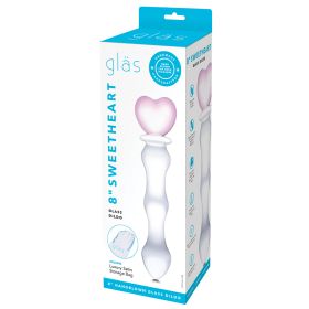 Glas 8" Sweetheart Glass Dildo-Pink /Clear