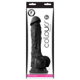 Colours Pleasures Dildo-Black 7"