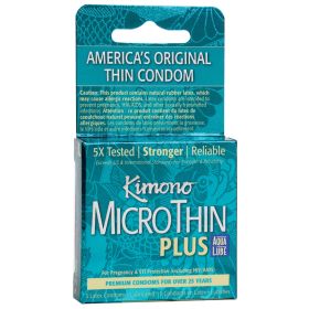 Kimono MicroThin Plus Aqua Lube (3 Pack)