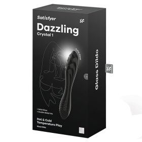 Satisfyer Dazzling Crystal Glass Dildo-Black