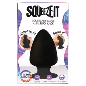 Squeeze-It Squeezable Anal Plug Small-Black