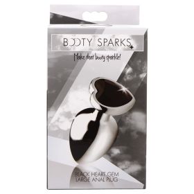 Booty Sparks Black Heart Gem Anal Plug-Large