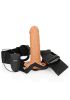 Vibrating Hollow Strapon Without Balls 6 Inch