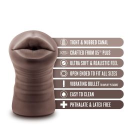 Enlust (Option: Krystal  Vibrating Stroker  Brown)