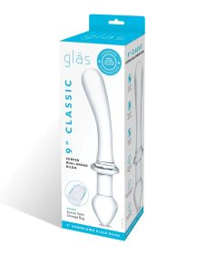 9 Inch Classic Curved Dual (Option: Ended Dildo  Clear)