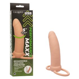 Performance Maxx Rechargeable Thick Dual  Penetrator (Option: Ivory)