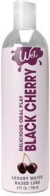 Wet Delicious Oral Play (Option: Black Cherry   Waterbase Flavored Lubricant 4 Oz)